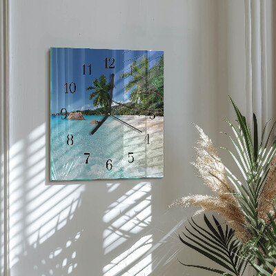 Wanduhr aus glas Strand