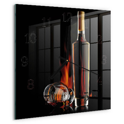 Wanduhr aus glas Alkohol