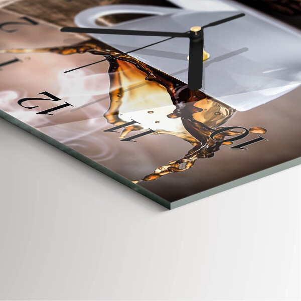 Wanduhr aus glas Kaffee