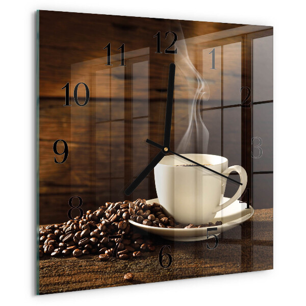 Wanduhr aus glas Kaffee