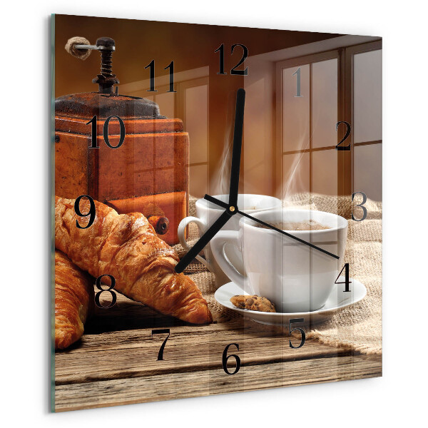 Wanduhr aus glas Kaffeemühle