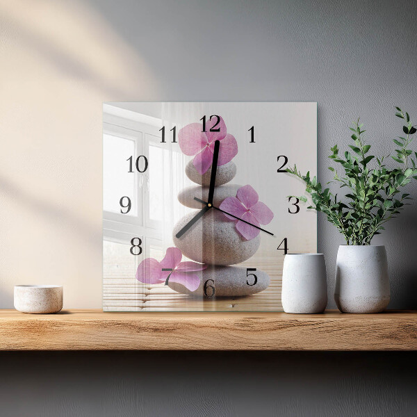 Wanduhr aus glas Stone Spa