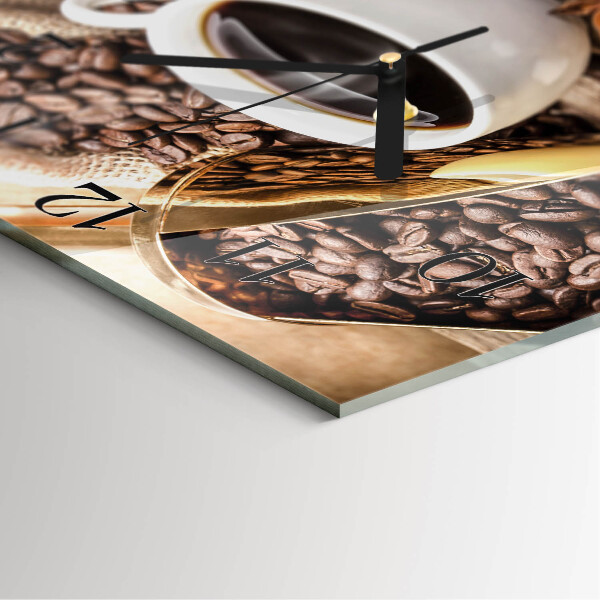 Wanduhr aus glas Kaffee