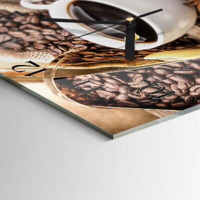 Wanduhr aus glas Kaffee