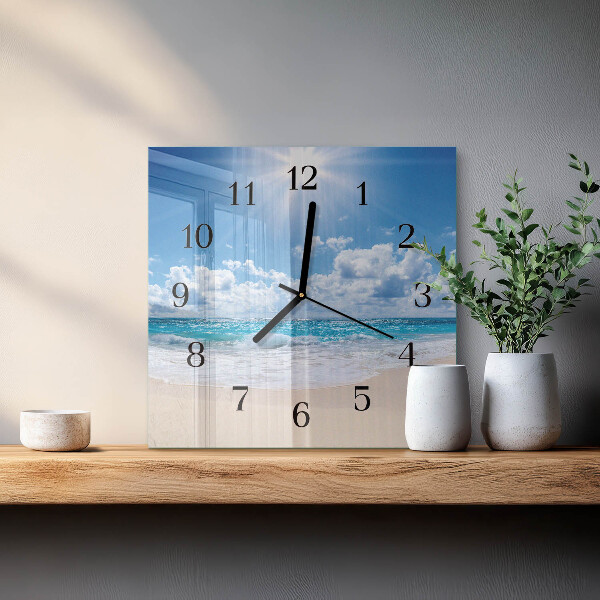 Wanduhr aus glas Meer