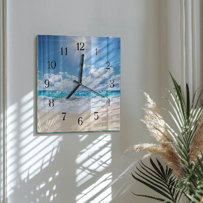 Wanduhr aus glas Meer