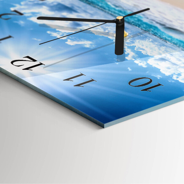 Wanduhr aus glas Meer