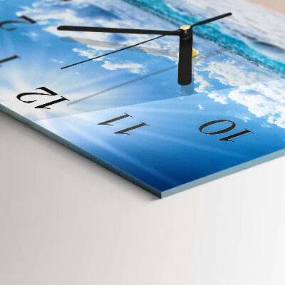 Wanduhr aus glas Meer