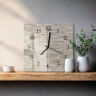 Wanduhr aus glas Steinmauer