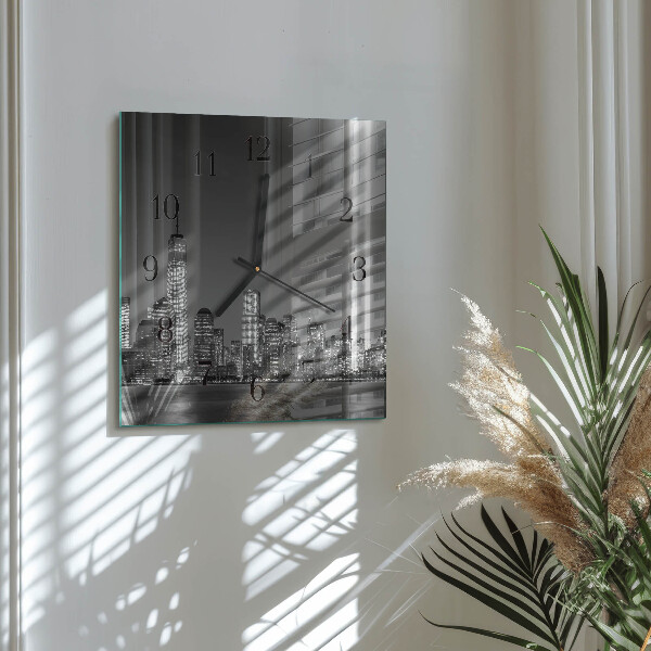 Wanduhr aus glas Horizont