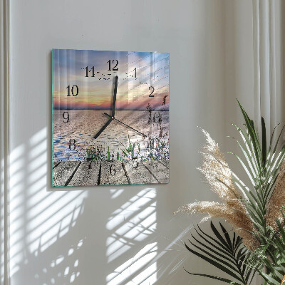 Wanduhr aus glas See