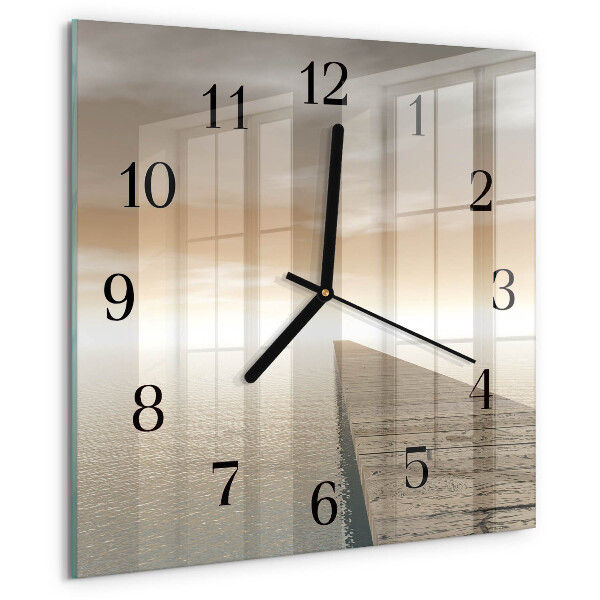 Wanduhr aus glas Pier