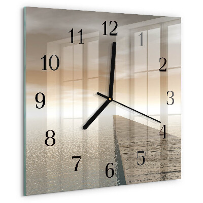 Wanduhr aus glas Pier