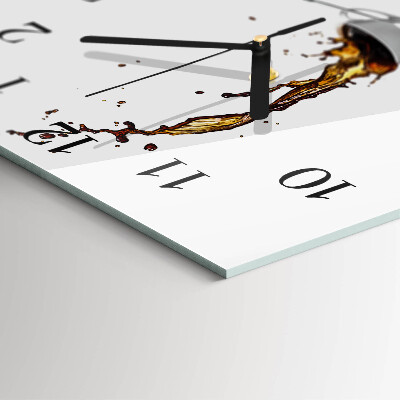 Wanduhr aus glas Kaffee