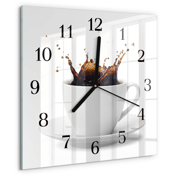 Wanduhr aus glas Kaffee