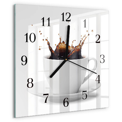 Wanduhr aus glas Kaffee