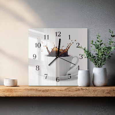 Wanduhr aus glas Kaffee