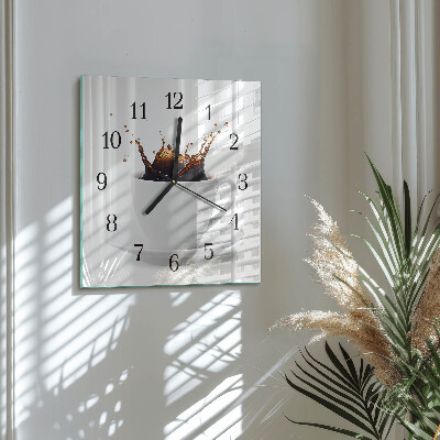 Wanduhr aus glas Kaffee