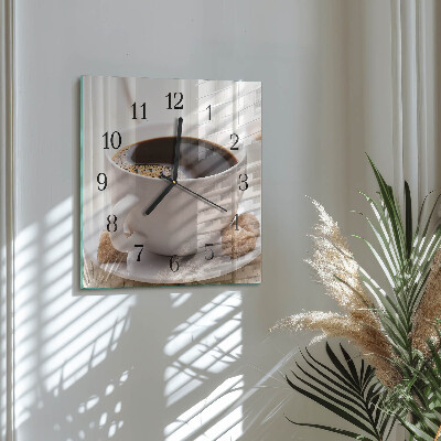 Wanduhr aus glas Kaffee