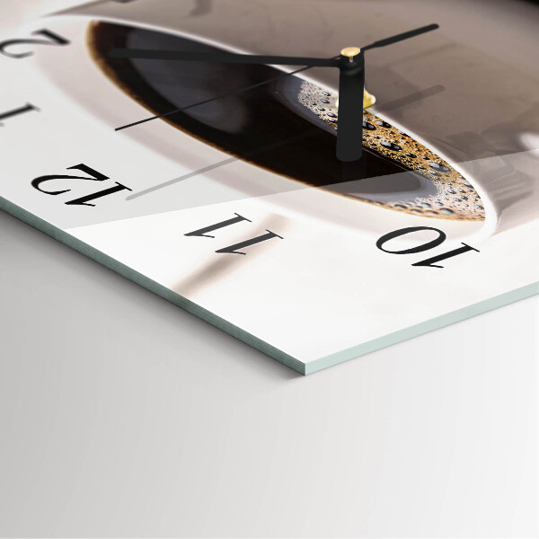 Wanduhr aus glas Kaffee