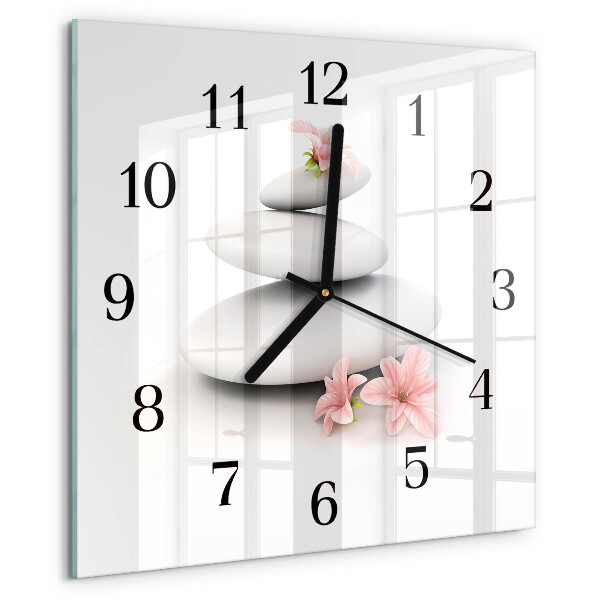 Wanduhr aus glas Steine