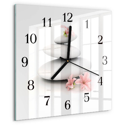 Wanduhr aus glas Steine