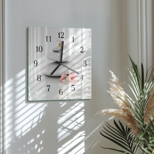 Wanduhr aus glas Steine