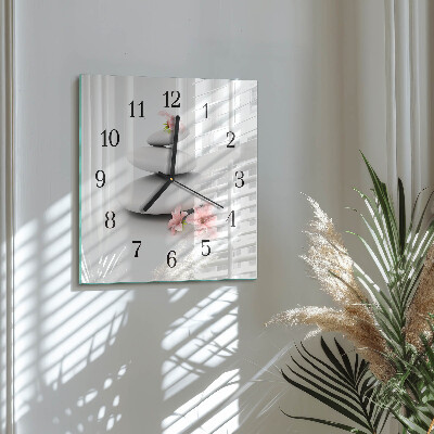 Wanduhr aus glas Steine