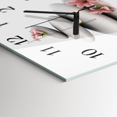 Wanduhr aus glas Steine