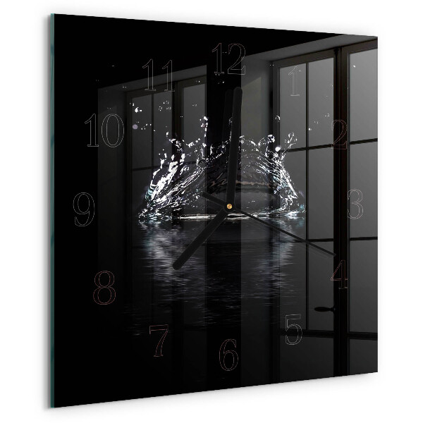 Wanduhr aus glas Wasser