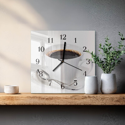 Wanduhr aus glas Kaffee