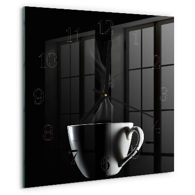 Wanduhr aus glas Tasse