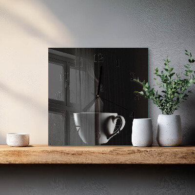 Wanduhr aus glas Tasse