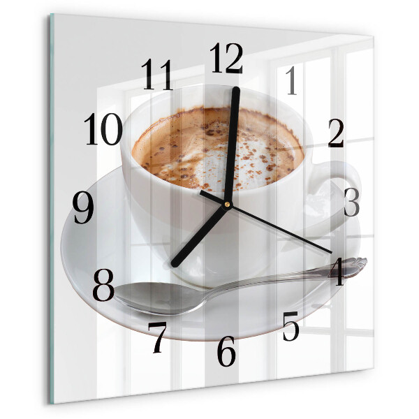 Wanduhr aus glas Kaffee