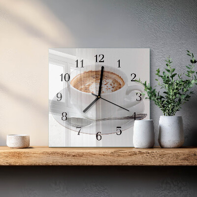 Wanduhr aus glas Kaffee