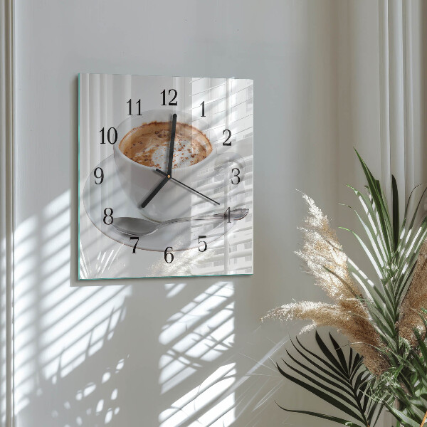 Wanduhr aus glas Kaffee
