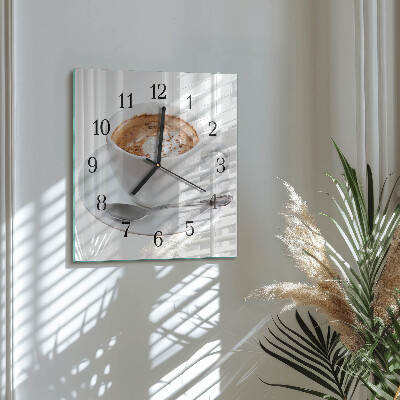 Wanduhr aus glas Kaffee