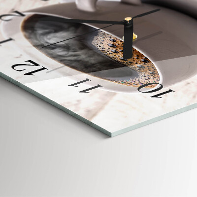 Wanduhr aus glas Kaffee