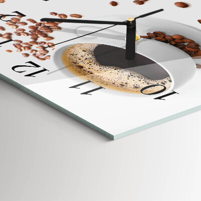 Wanduhr aus glas Kaffee