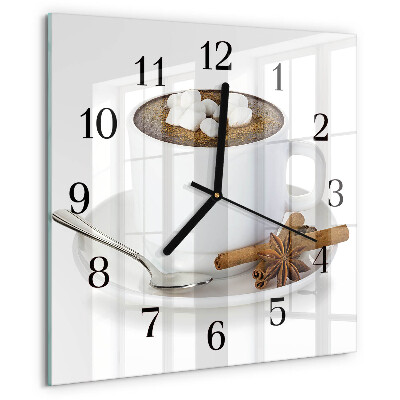 Wanduhr aus glas Schokolade