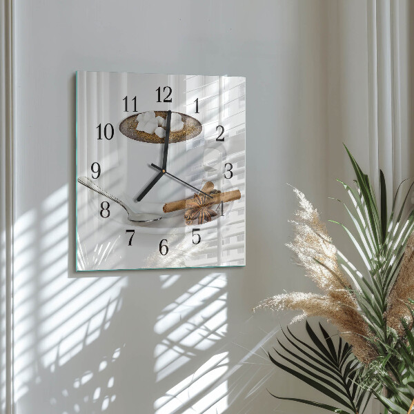 Wanduhr aus glas Schokolade