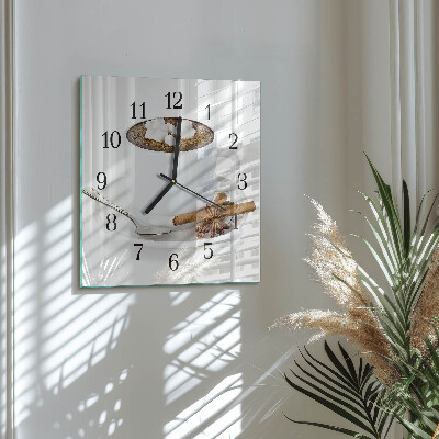 Wanduhr aus glas Schokolade