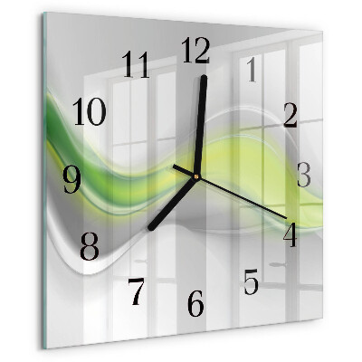 Wanduhr aus glas Farbwellen