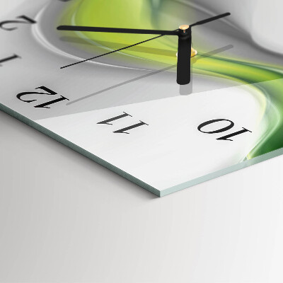 Wanduhr aus glas Farbwellen