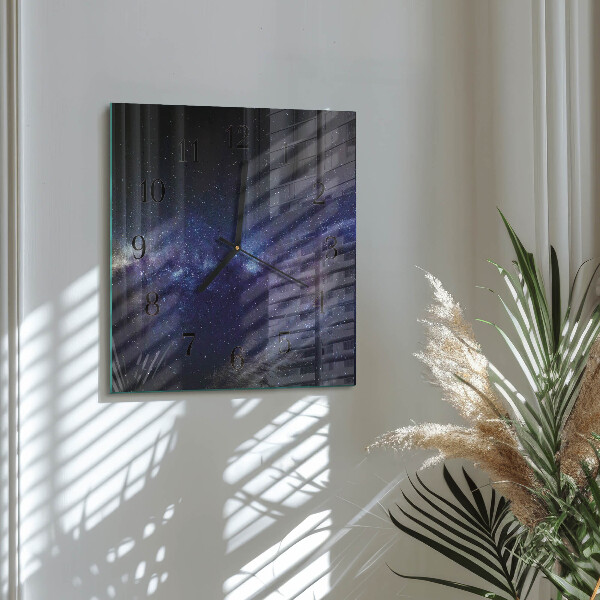 Wanduhr aus glas Galaxis