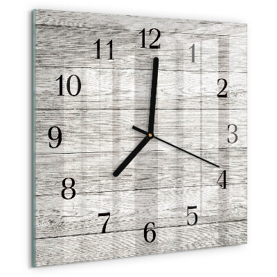 Wanduhr aus glas Graue Bretter