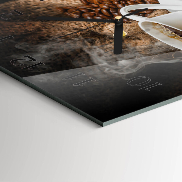 Wanduhr aus glas Kaffee