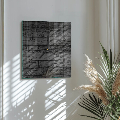 Wanduhr aus glas Holz