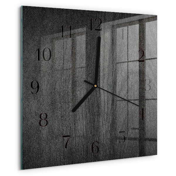 Wanduhr aus glas Holz