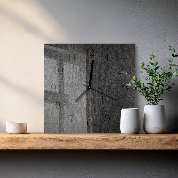 Wanduhr aus glas Holz